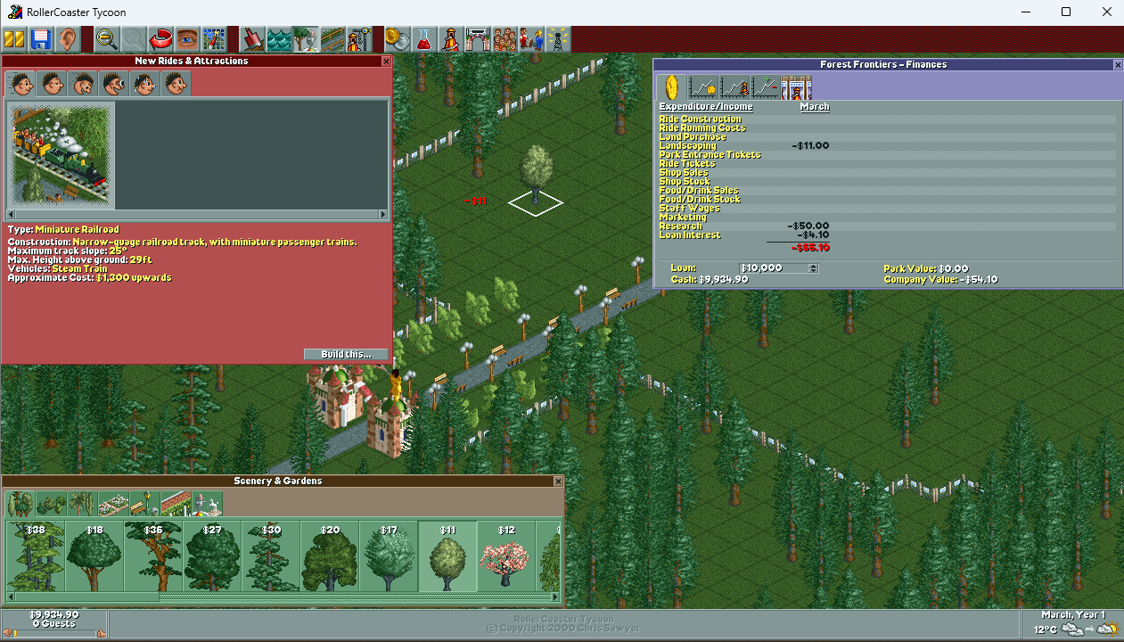 Rollercoaster Tycoon screenshot
